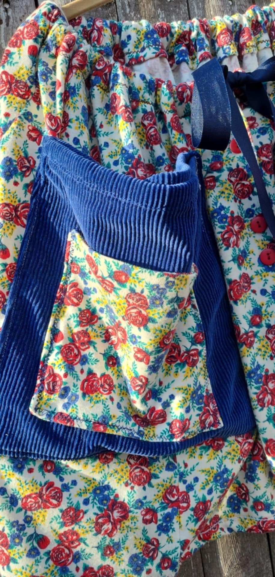 Floral Draw String Skirt - Adjust the Size to Fit You